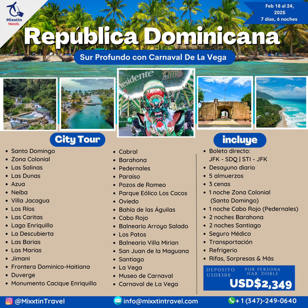 REPÚBLICA DOMINICANA | ¡Sur profundo con Carnaval de La Vega!